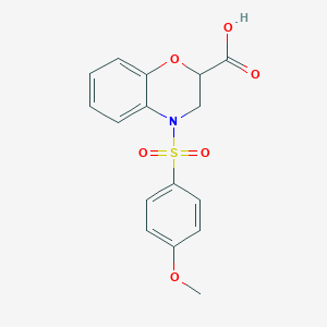 4-[(4-methoxyphenyl)sulfonyl]-3,4-dihydro-2H-1,4-benzoxazine-2-carboxylic acid