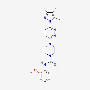 N-(2-methoxyphenyl)-4-(6-(3,4,5-trimethyl-1H-pyrazol-1-yl)pyridazin-3-yl)piperazine-1-carboxamide