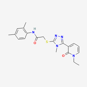 N-(2,4-dimethylphenyl)-2-((5-(1-ethyl-2-oxo-1,2-dihydropyridin-3-yl)-4-methyl-4H-1,2,4-triazol-3-yl)thio)acetamide