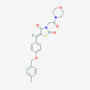molecular formula C24H24N2O5S B300843 5-{4-[(4-Methylbenzyl)oxy]benzylidene}-3-[2-(4-morpholinyl)-2-oxoethyl]-1,3-thiazolidine-2,4-dione 