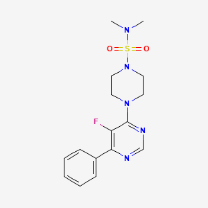 molecular formula C16H20FN5O2S B3008433 4-(5-Fluoro-6-phenylpyrimidin-4-yl)-N,N-dimethylpiperazine-1-sulfonamide CAS No. 2379983-62-5