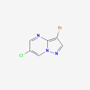 molecular formula C6H3BrClN3 B3008435 3-溴-6-氯吡唑并[1,5-a]嘧啶 CAS No. 1314893-92-9