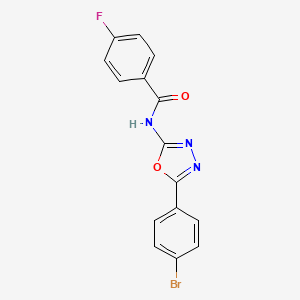 N-(5-(4-bromophenyl)-1,3,4-oxadiazol-2-yl)-4-fluorobenzamide