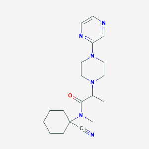 molecular formula C19H28N6O B3008440 N-(1-cyanocyclohexyl)-N-methyl-2-[4-(pyrazin-2-yl)piperazin-1-yl]propanamide CAS No. 1214132-52-1