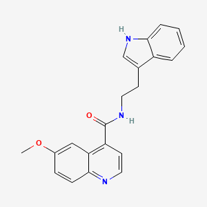 molecular formula C21H19N3O2 B3008444 N-[2-(1H-indol-3-yl)ethyl]-6-methoxyquinoline-4-carboxamide CAS No. 2415534-62-0