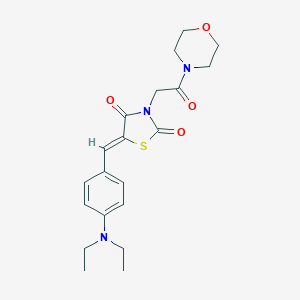 molecular formula C20H25N3O4S B300845 5-[4-(Diethylamino)benzylidene]-3-[2-(4-morpholinyl)-2-oxoethyl]-1,3-thiazolidine-2,4-dione 