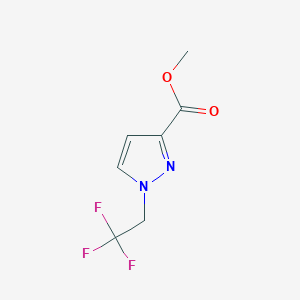 molecular formula C7H7F3N2O2 B3008451 methyl 1-(2,2,2-trifluoroethyl)-1H-pyrazole-3-carboxylate CAS No. 1245772-13-7