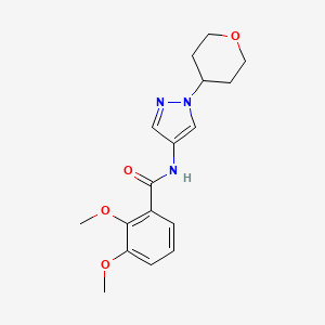 molecular formula C17H21N3O4 B3008457 2,3-二甲氧基-N-[1-(氧杂-4-基)吡唑-4-基]苯甲酰胺 CAS No. 1448033-43-9