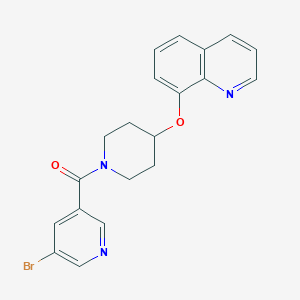 (5-Bromopyridin-3-yl)(4-(quinolin-8-yloxy)piperidin-1-yl)methanone