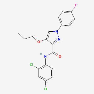 N-(2,4-dichlorophenyl)-1-(4-fluorophenyl)-4-propoxy-1H-pyrazole-3-carboxamide