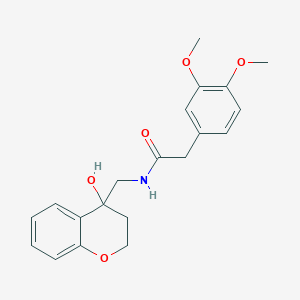 molecular formula C20H23NO5 B3008465 2-(3,4-dimethoxyphenyl)-N-((4-hydroxychroman-4-yl)methyl)acetamide CAS No. 1421481-81-3