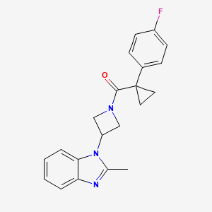 [1-(4-Fluorophenyl)cyclopropyl]-[3-(2-methylbenzimidazol-1-yl)azetidin-1-yl]methanone