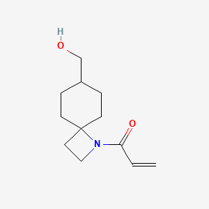 molecular formula C12H19NO2 B3008480 1-[7-(Hydroxymethyl)-1-azaspiro[3.5]nonan-1-yl]prop-2-en-1-one CAS No. 2308274-27-1