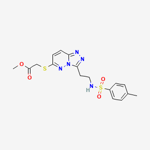 Methyl {[3-(2-{[(4-methylphenyl)sulfonyl]amino}ethyl)[1,2,4]triazolo[4,3-b]pyridazin-6-yl]thio}acetate