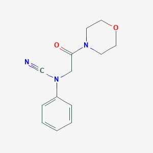 molecular formula C13H15N3O2 B3008493 2-[Cyano(phenyl)amino]-1-(morpholin-4-yl)ethan-1-one CAS No. 1445325-39-2