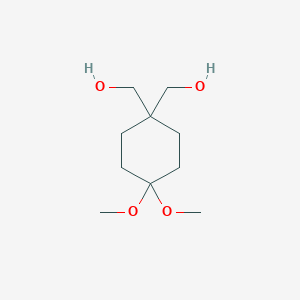 molecular formula C10H20O4 B3008496 [1-(Hydroxymethyl)-4,4-dimethoxycyclohexyl]methanol CAS No. 1627702-65-1