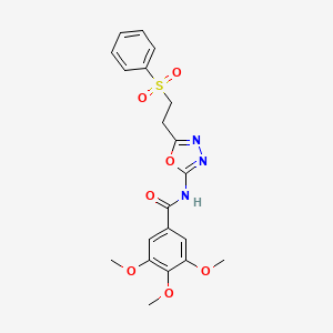 3,4,5-trimethoxy-N-(5-(2-(phenylsulfonyl)ethyl)-1,3,4-oxadiazol-2-yl)benzamide