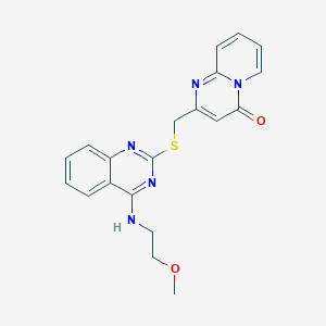 2-[[4-(2-Methoxyethylamino)quinazolin-2-yl]sulfanylmethyl]pyrido[1,2-a]pyrimidin-4-one