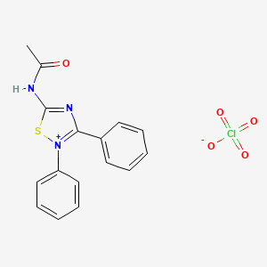 5-Acetamido-2,3-diphenyl-1,2lambda5,4-thiadiazol-2-ylium perchlorate