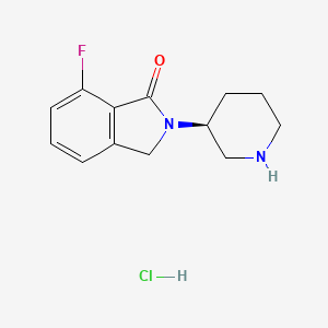 molecular formula C13H16ClFN2O B3008538 (S)-7-Fluoro-2-(piperidin-3-yl)isoindolin-1-one hydrochloride CAS No. 1786519-84-3