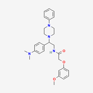 N-(2-(4-(dimethylamino)phenyl)-2-(4-phenylpiperazin-1-yl)ethyl)-2-(3-methoxyphenoxy)acetamide