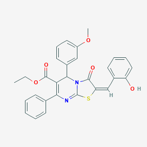 molecular formula C29H24N2O5S B300854 Ethyl oxybenzylidene)-3-(2-oxo-2-phenylethyl)-1,3-thiazolidine-2,4-dione 