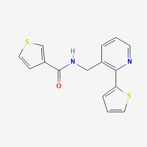 molecular formula C15H12N2OS2 B3008543 N-((2-(thiophen-2-yl)pyridin-3-yl)methyl)thiophene-3-carboxamide CAS No. 2034206-64-7