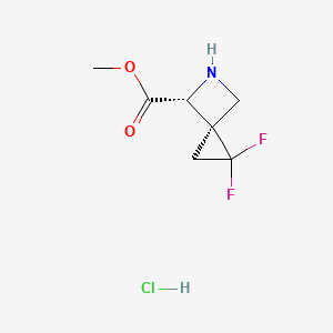Methyl (3R,6R)-2,2-difluoro-5-azaspiro[2.3]hexane-6-carboxylate;hydrochloride