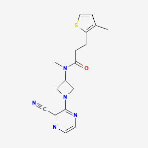 N-[1-(3-Cyanopyrazin-2-yl)azetidin-3-yl]-N-methyl-3-(3-methylthiophen-2-yl)propanamide