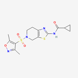 N-(5-((3,5-dimethylisoxazol-4-yl)sulfonyl)-4,5,6,7-tetrahydrothiazolo[5,4-c]pyridin-2-yl)cyclopropanecarboxamide