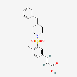 (E)-3-(3-((4-benzylpiperidin-1-yl)sulfonyl)-4-methylphenyl)acrylic acid