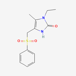 1-ethyl-5-methyl-4-[(phenylsulfonyl)methyl]-1,3-dihydro-2H-imidazol-2-one
