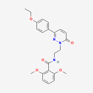 molecular formula C23H25N3O5 B3008573 N-(2-(3-(4-ethoxyphenyl)-6-oxopyridazin-1(6H)-yl)ethyl)-2,6-dimethoxybenzamide CAS No. 921579-71-7