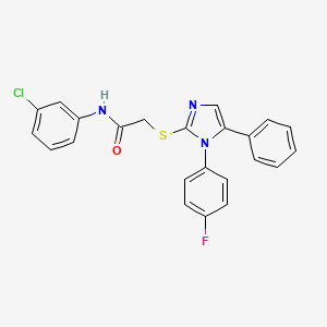 N-(3-chlorophenyl)-2-((1-(4-fluorophenyl)-5-phenyl-1H-imidazol-2-yl)thio)acetamide