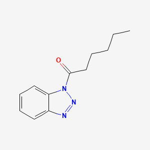 molecular formula C12H15N3O B3008590 1-(1H-benzo[d][1,2,3]triazol-1-yl)hexan-1-one CAS No. 331672-94-7