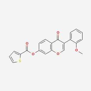 molecular formula C21H14O5S B3008595 3-(2-methoxyphenyl)-4-oxo-4H-chromen-7-yl thiophene-2-carboxylate CAS No. 308299-96-9