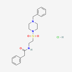 N-(2-((4-benzylpiperazin-1-yl)sulfonyl)ethyl)-2-phenylacetamide hydrochloride