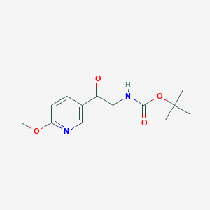 Tert-butyl N-[2-(6-methoxypyridin-3-yl)-2-oxoethyl]carbamate