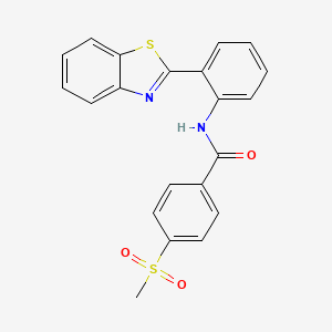 molecular formula C21H16N2O3S2 B3008609 N-(2-(benzo[d]thiazol-2-yl)phenyl)-4-(methylsulfonyl)benzamide CAS No. 896343-90-1