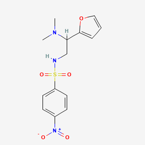 molecular formula C14H17N3O5S B3008611 N-[2-(dimethylamino)-2-(furan-2-yl)ethyl]-4-nitrobenzene-1-sulfonamide CAS No. 899999-35-0