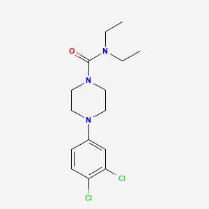 molecular formula C15H21Cl2N3O B3008618 4-(3,4-dichlorophenyl)-N,N-diethylpiperazine-1-carboxamide CAS No. 501104-41-2
