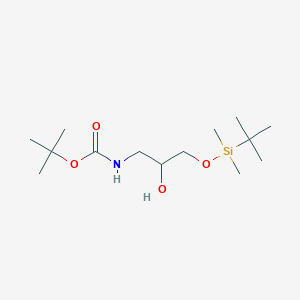 molecular formula C14H31NO4Si B3008625 Tert-butyl 3-(tert-butyldimethylsilyloxy)-2-hydroxypropylcarbamate CAS No. 195197-94-5