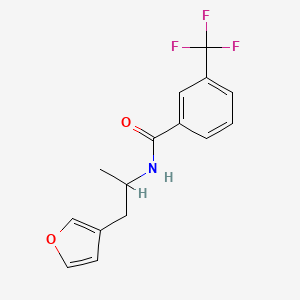 molecular formula C15H14F3NO2 B3008637 N-(1-(furan-3-yl)propan-2-yl)-3-(trifluoromethyl)benzamide CAS No. 1798542-88-7