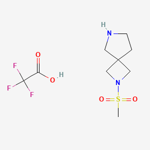 molecular formula C9H15F3N2O4S B3008643 2-甲基磺酰基-2,7-二氮杂螺[3.4]辛烷；2,2,2-三氟乙酸 CAS No. 2247107-94-2