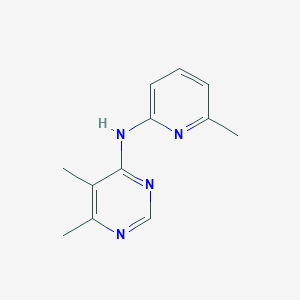 molecular formula C12H14N4 B3008650 5,6-二甲基-N-(6-甲基吡啶-2-基)嘧啶-4-胺 CAS No. 2176125-22-5