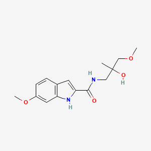 molecular formula C15H20N2O4 B3008651 N-(2-hydroxy-3-methoxy-2-methylpropyl)-6-methoxy-1H-indole-2-carboxamide CAS No. 1788842-70-5
