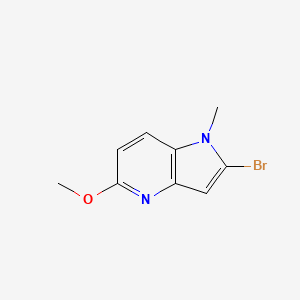 molecular formula C9H9BrN2O B3008652 2-bromo-5-methoxy-1-methyl-1H-pyrrolo[3,2-b]pyridine CAS No. 1368303-83-6