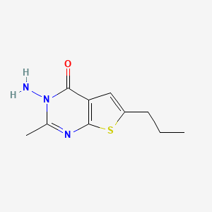 molecular formula C10H13N3OS B3008658 3-氨基-2-甲基-6-丙基噻吩并[2,3-d]嘧啶-4(3H)-酮 CAS No. 438225-52-6