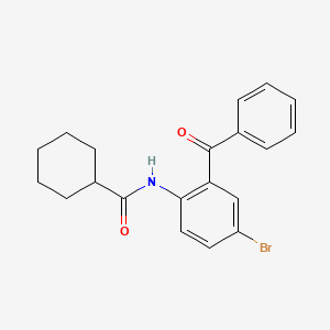 molecular formula C20H20BrNO2 B3008662 N-(2-benzoyl-4-bromophenyl)cyclohexanecarboxamide CAS No. 476281-10-4