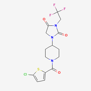 1-[1-(5-Chlorothiophene-2-carbonyl)piperidin-4-yl]-3-(2,2,2-trifluoroethyl)imidazolidine-2,4-dione